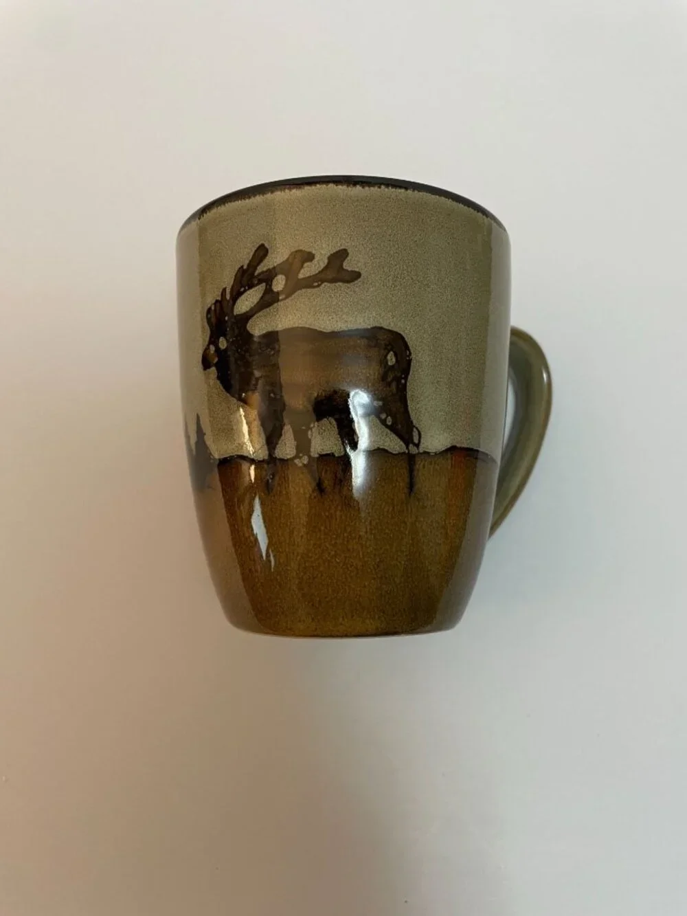 Set Of Four Better Homes & Gardens Roaming Elk Design Mugs - 10oz